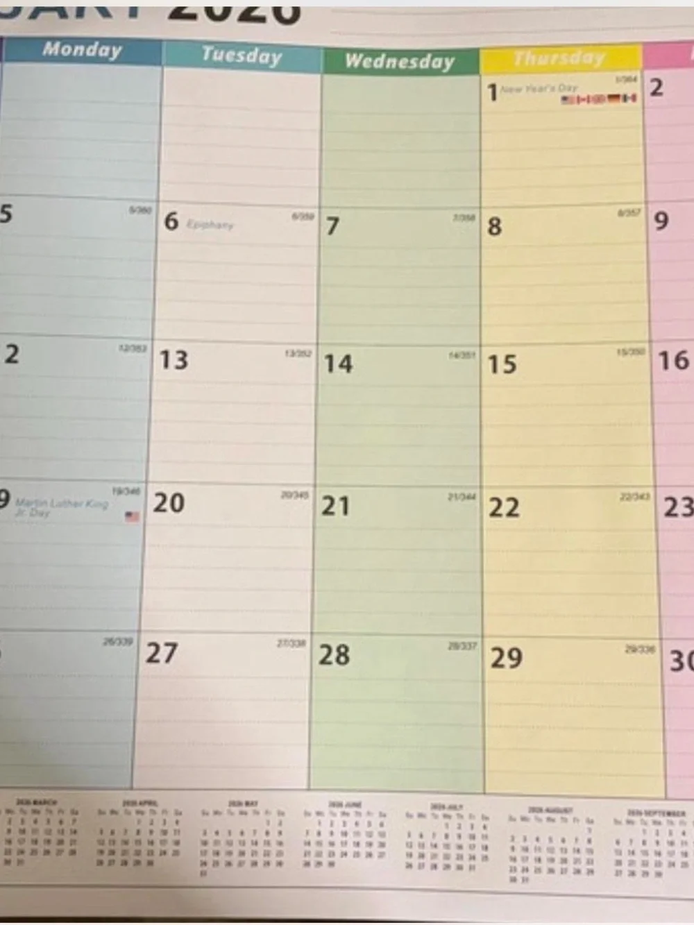 Calendar Desk Planner - January2026-June 2027